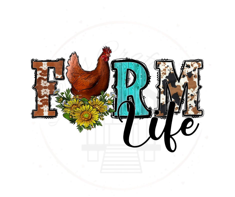 Farm Life Chicken Life DTF Transfer Print(Only) Ready To Press