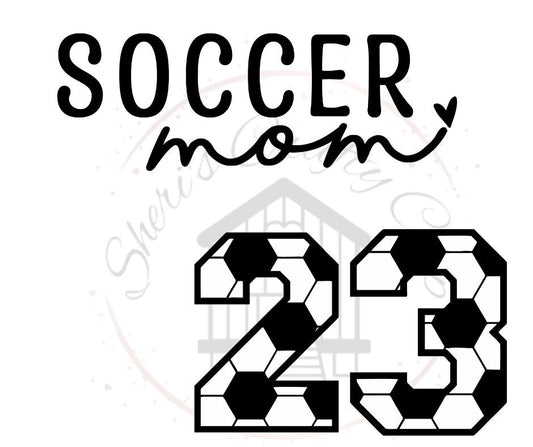 Soccer Mom With Personalized Number For The Back DTF Transfer Print(Only)