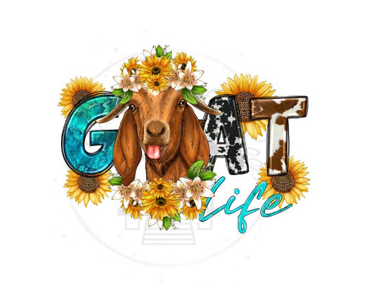 Goat Life Farm Animal DTF Transfer Print(Only) Ready To Press