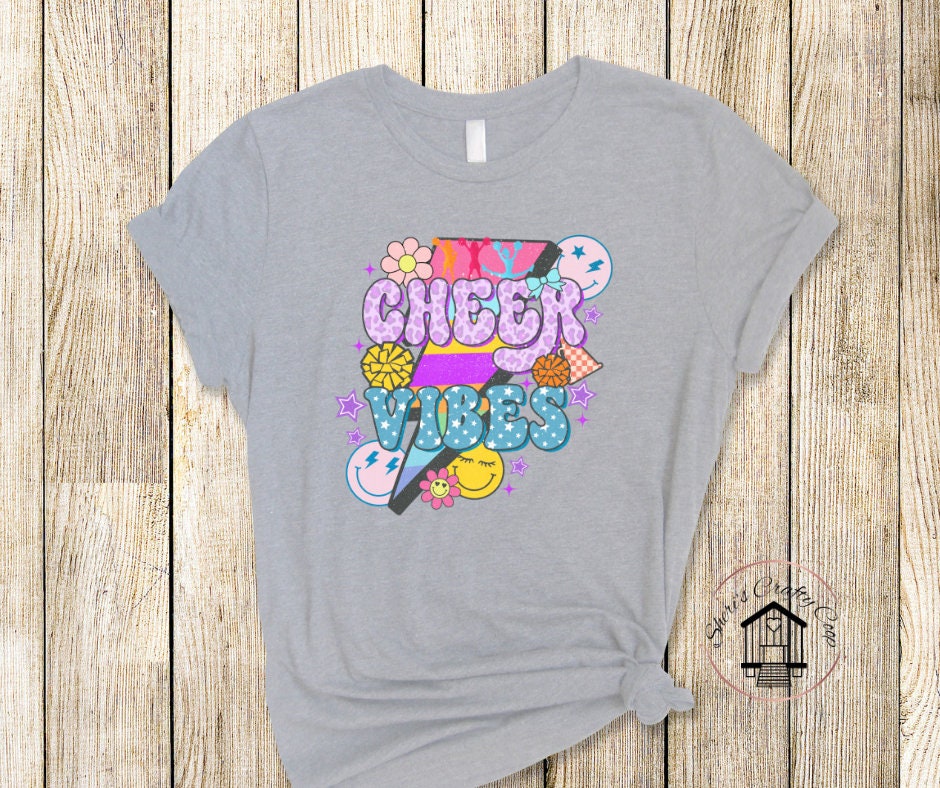 Retro Cheer Vibes DTF Transfer Print(Only) Ready To Press