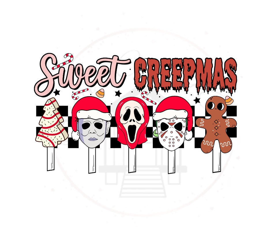 Sweet Creepmas Horror Christmas DTF Transfer Print(Only) Ready To Press