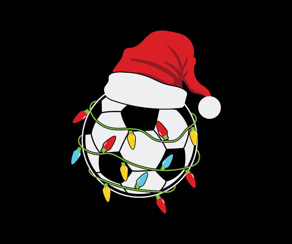 Christmas Soccerball DTF Transfer Print(only) Ready To Press