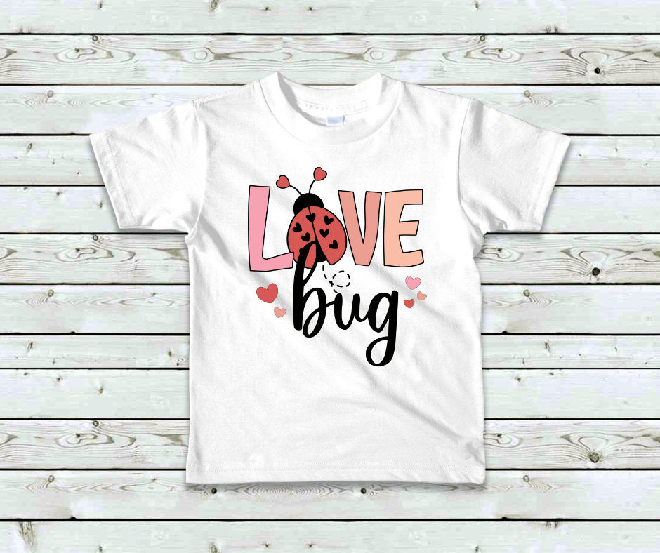 Love Bug Kids Valentines Day DTF Transfer Print Ready To Press